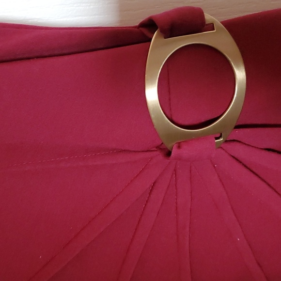 CLEO 3/4 length sleeveless dress large buckle and ruching to the side fully line - Picture 3 of 8